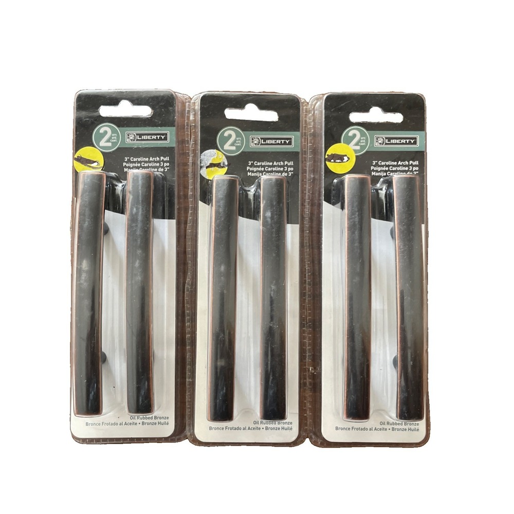 Liberty 3" Caroline Arch Pull Oil Rubbed Bronze 2 Pack Lot Of 3
